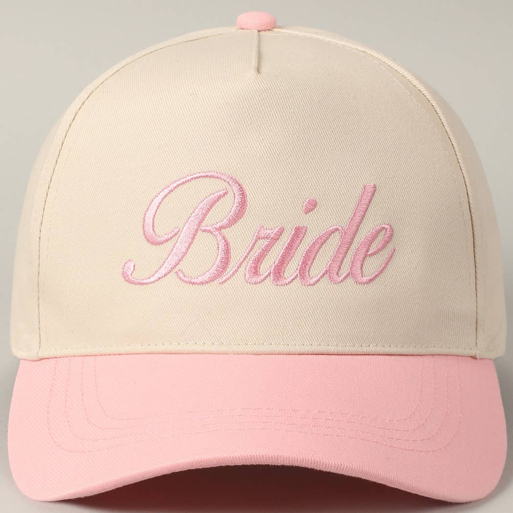 Bride Text Embroidery Two-Tone Trucker Hat