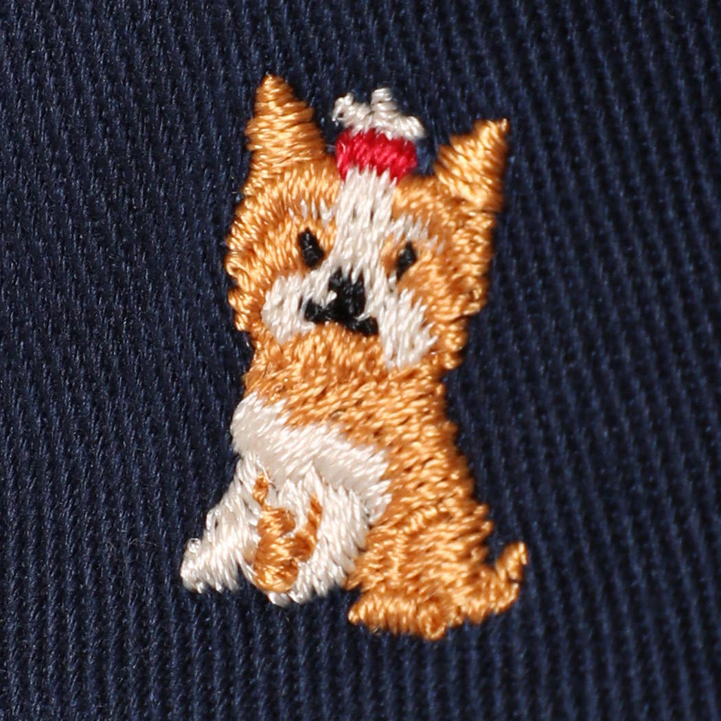 Allover Dog Embroidered Navy Cap
