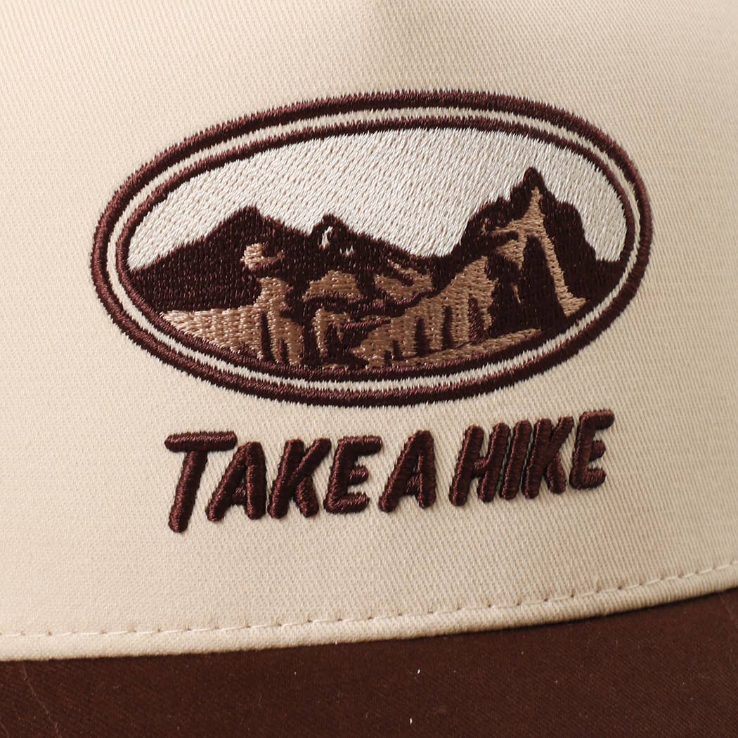 TAKE A HIKE 3D Embroidered Two-Tone Trucker Hat