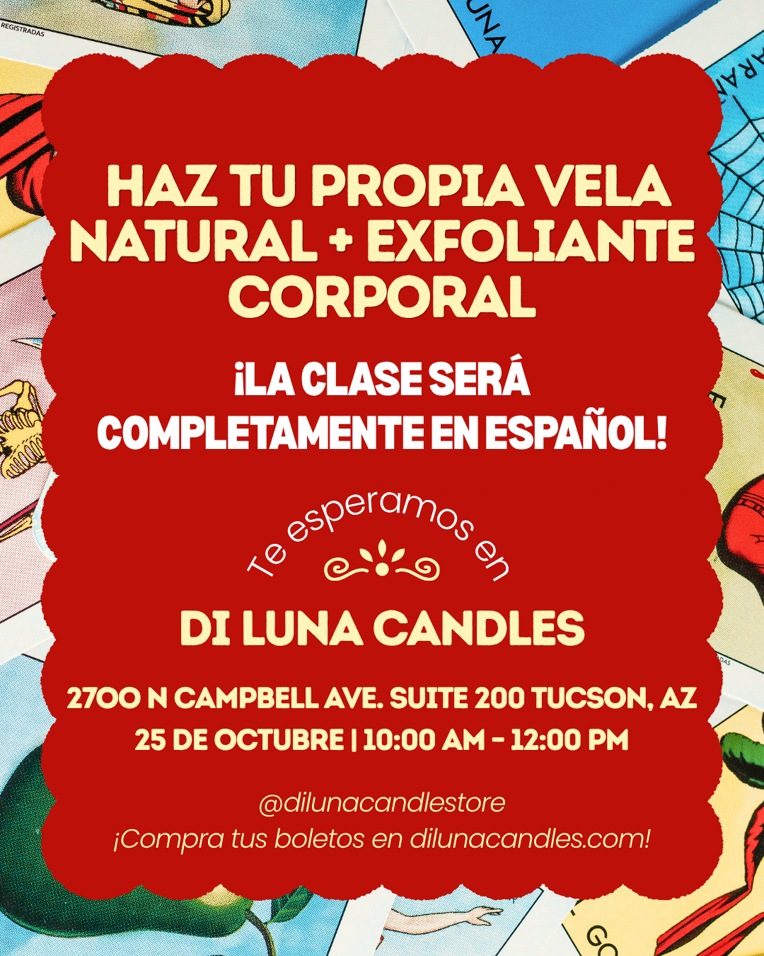 10/25 Clase de Vela Natural y Exfoliante Corporal (en español)