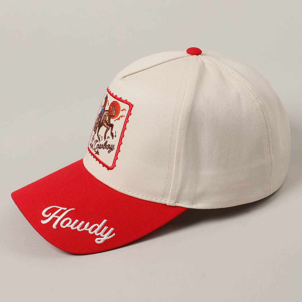 Horse Embroidery Two-Tone Cap