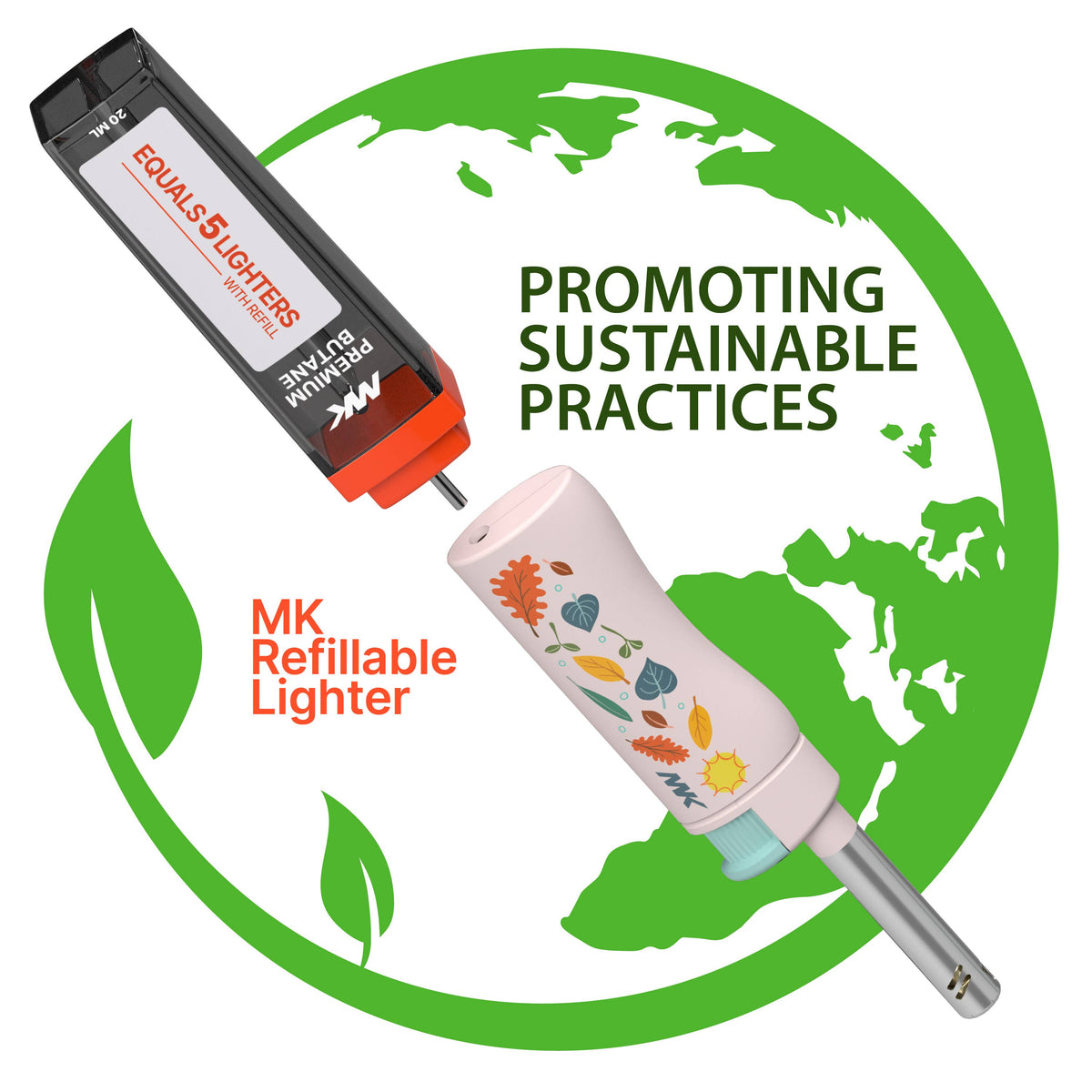 MK Lighter Range Series, Seasons Set, Windproof Flame