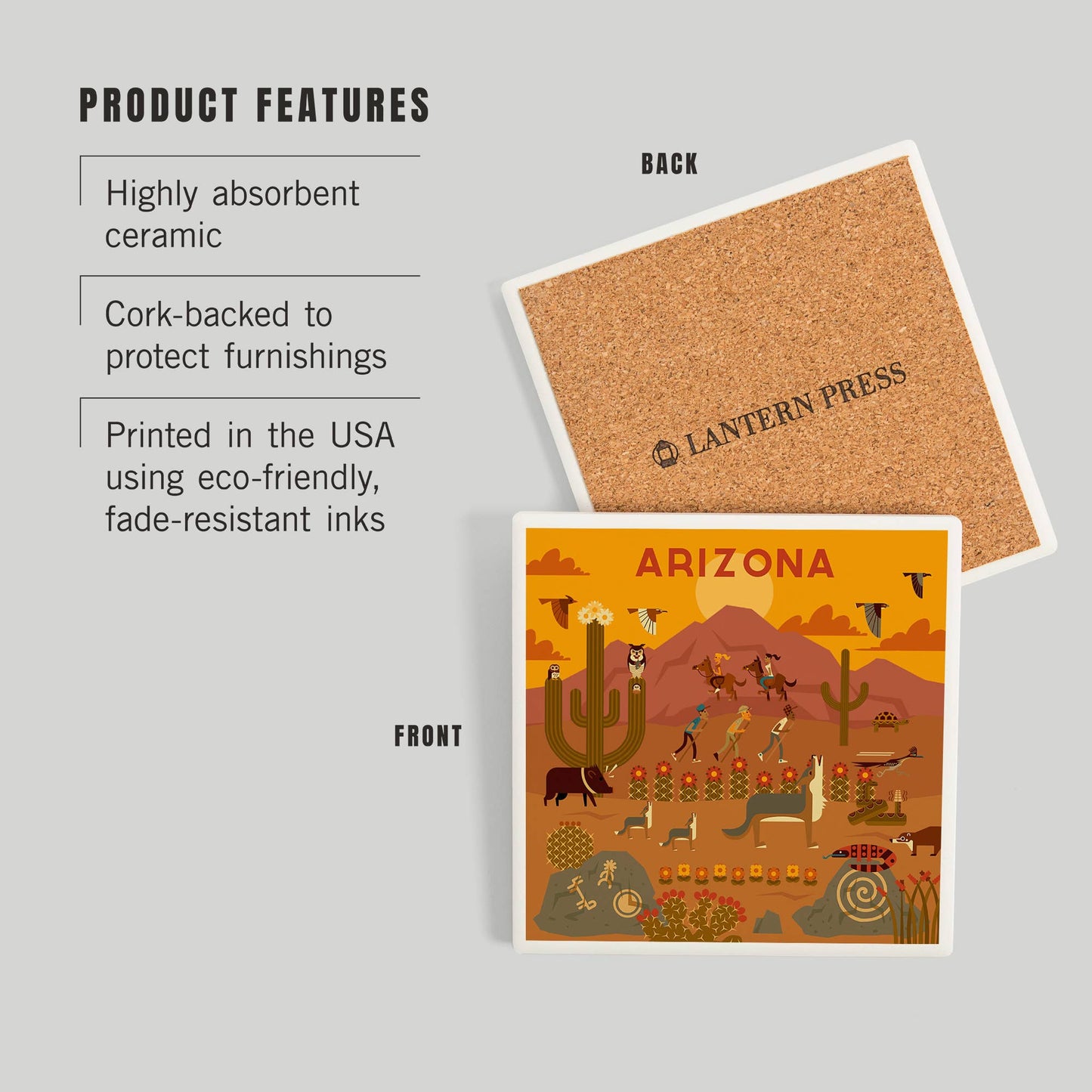 CERAMIC COASTER Arizona, Geometric 2