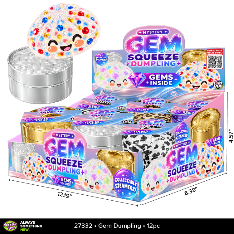 Fun Doh Mystery Gem Squishy Dumpling Toy