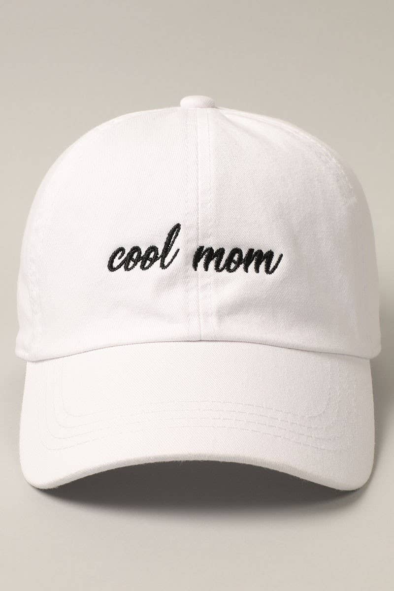 Cool mom Lettering Embroidery Baseball Cap