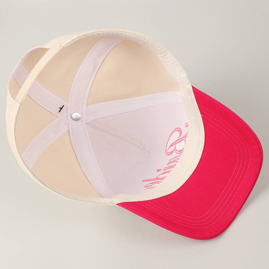 Bride Text Embroidery Two-Tone Trucker Hat