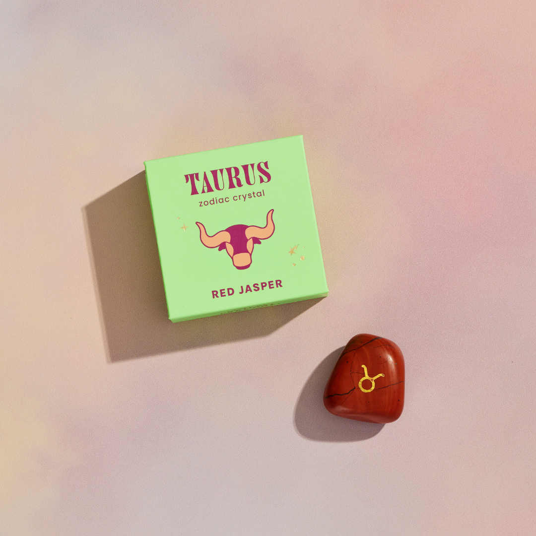 Taurus Boxed Zodiac Crystal – Red Jasper