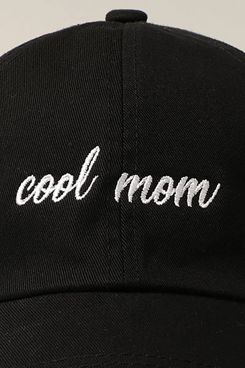 Cool mom Lettering Embroidery Baseball Cap