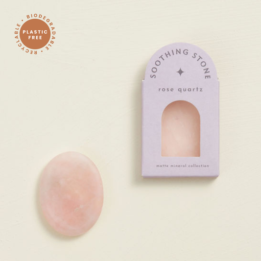Rose Quartz Soothing Stone - Plastic Free Packaging!