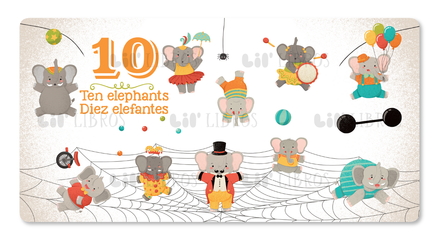 Elefante: Numbers / Números (Bilingual: English and Spanish)