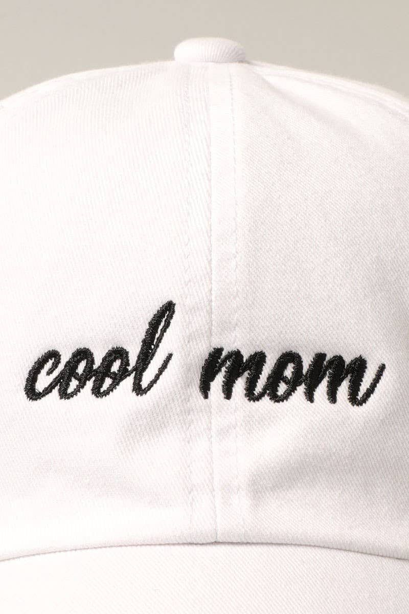 Cool mom Lettering Embroidery Baseball Cap