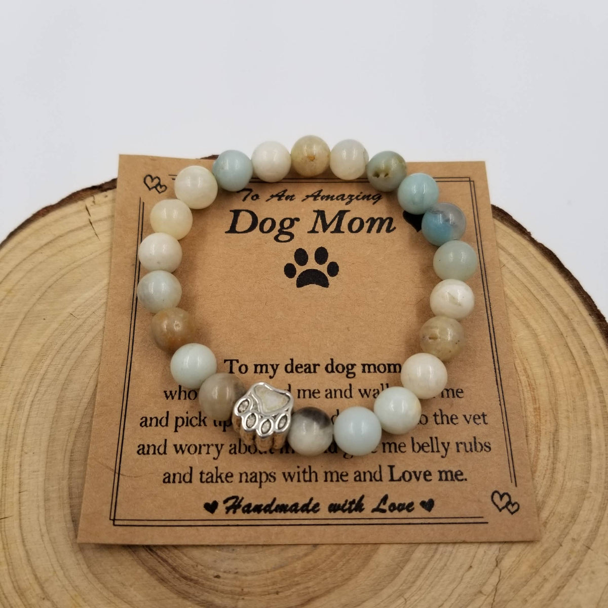 Dog Mom Green Bracelet