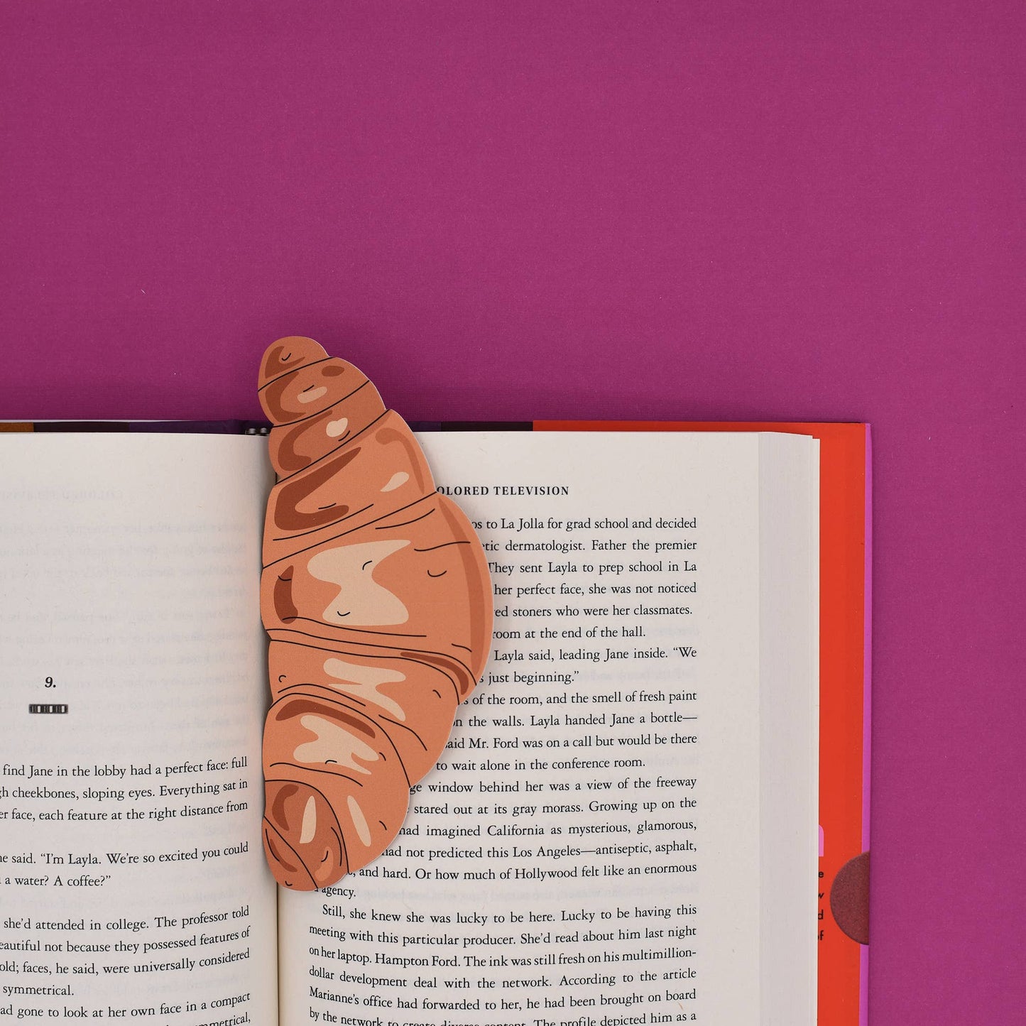 Croissant Bookmark (it's die cut!)