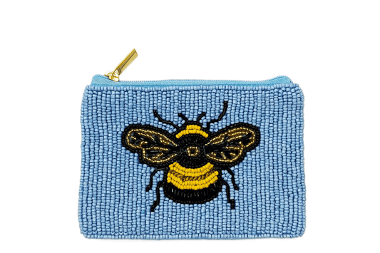 Bumble Bee Fully Beaded Coin Purse