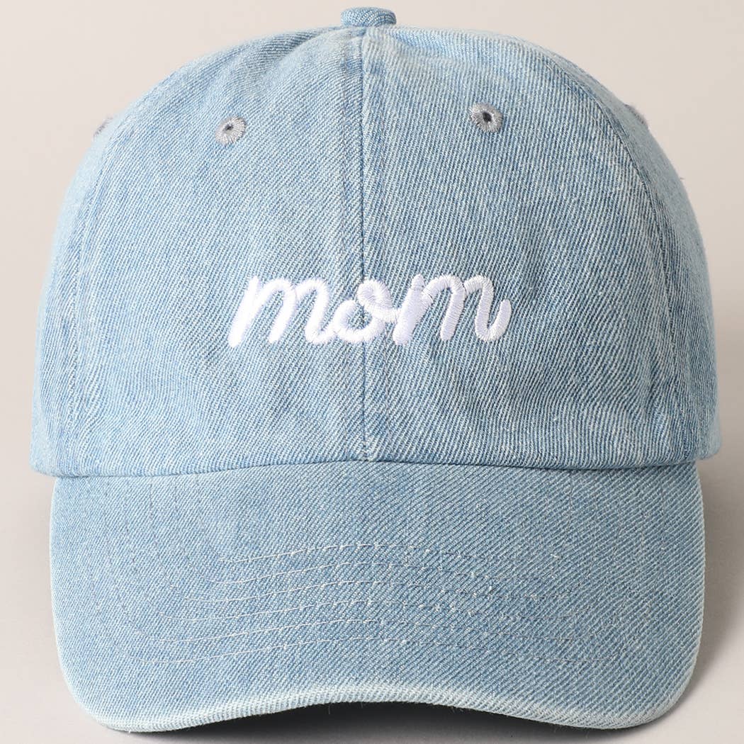 Mom Text Embroidery Match with Dad Mini Caps