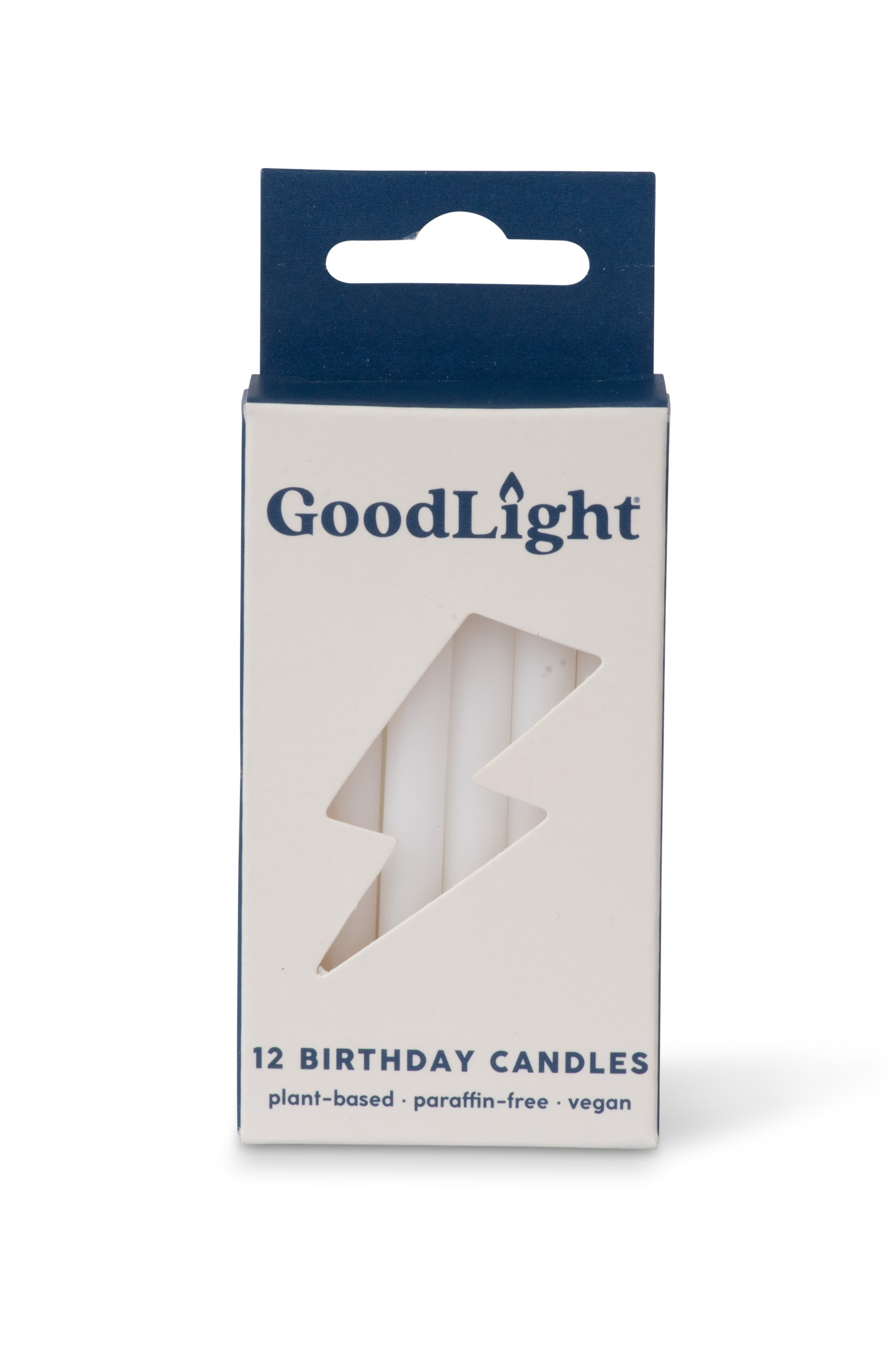 Vegan Birthday Candles | 12-Count Box: White