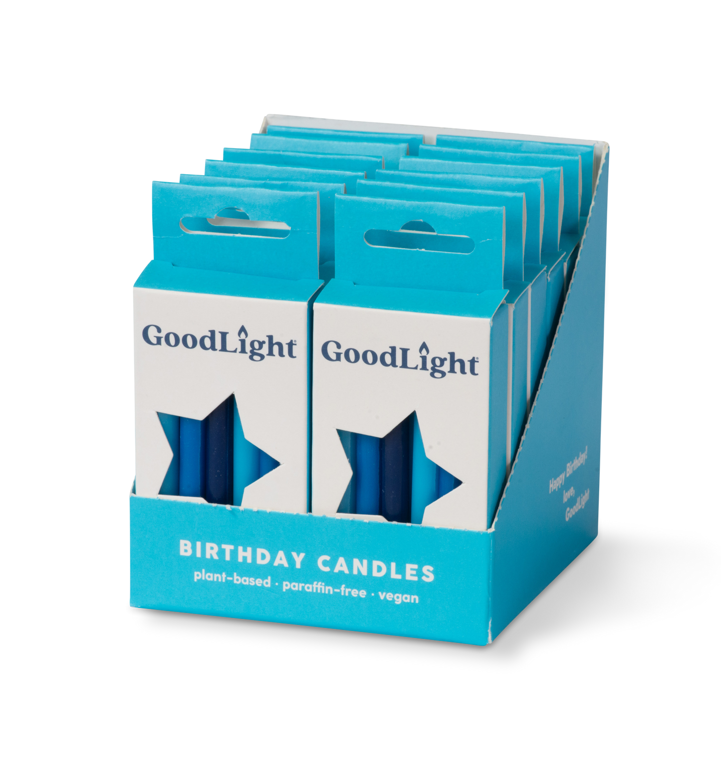 Vegan Birthday Candles | 12-Count Box: White