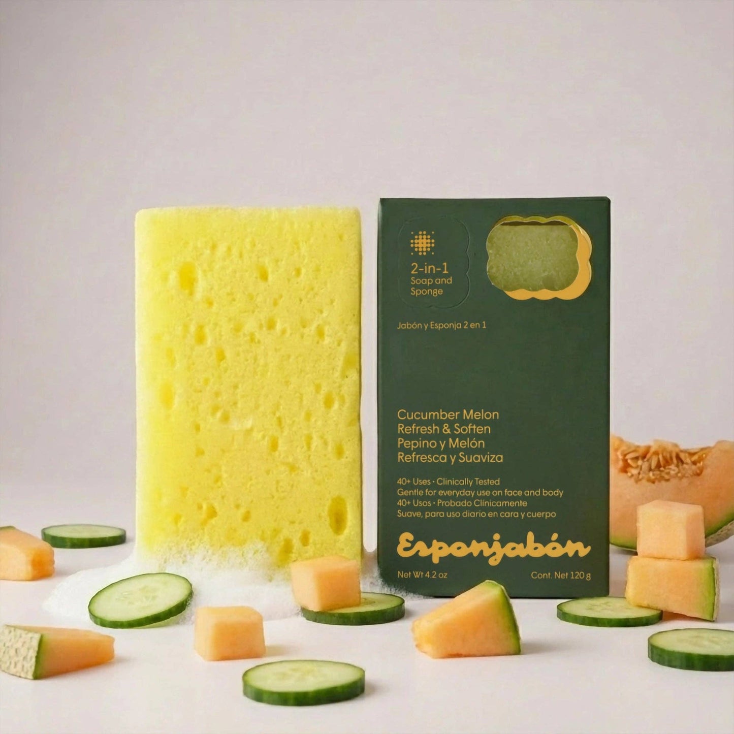 Esponjabon Cucumber with Melon, Hydrating Effect