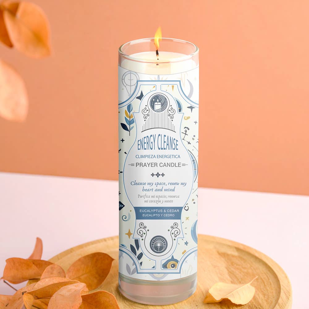 Prayer Candle - Energy Cleanse (8") (9.5 oz)