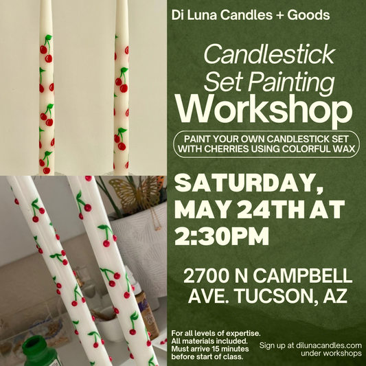 5/24 Cherry Candlestick Set Painting Workshop9