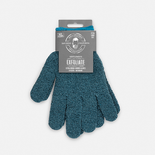 Well Groomed Xl Extra Rough Shower Gloves - Dark Teal