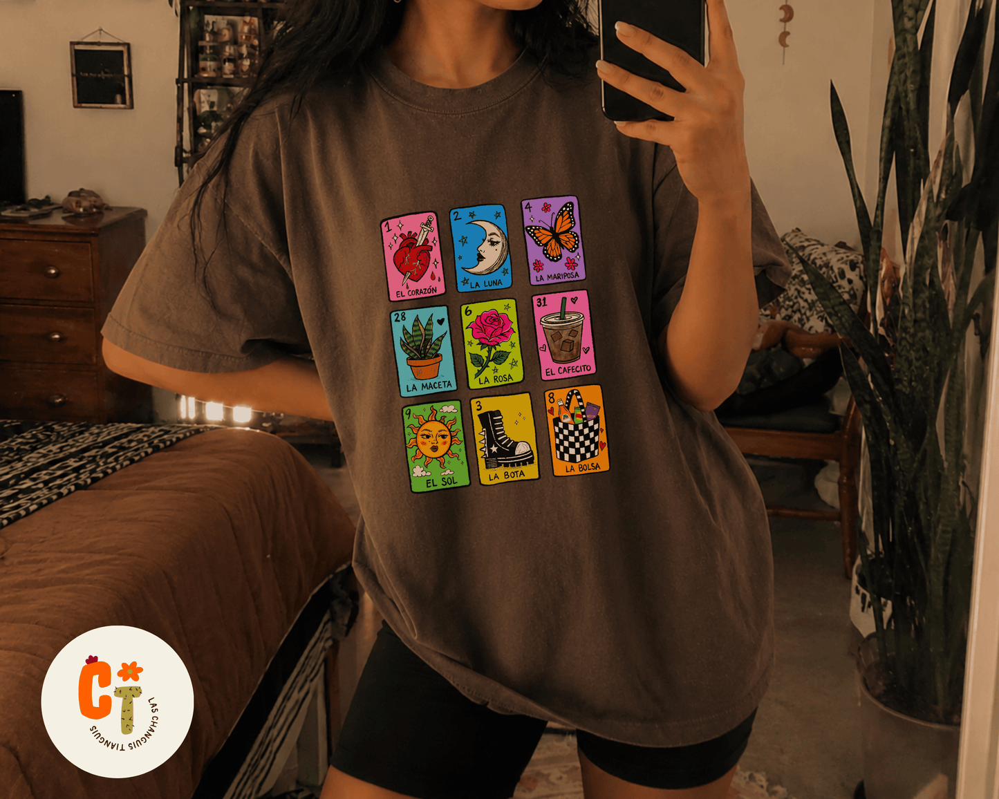 Lotería Remix Comfort Colors Tee Espresso S