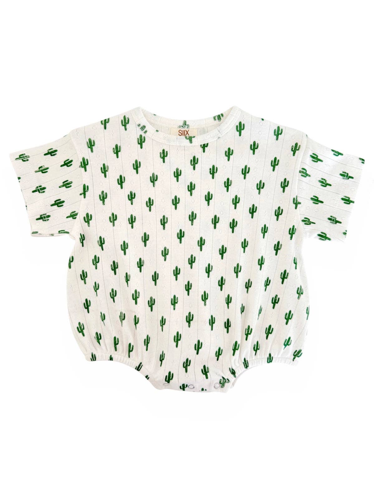Cactus / Organic Pointelle T-Shirt Bubble: 3-6M
