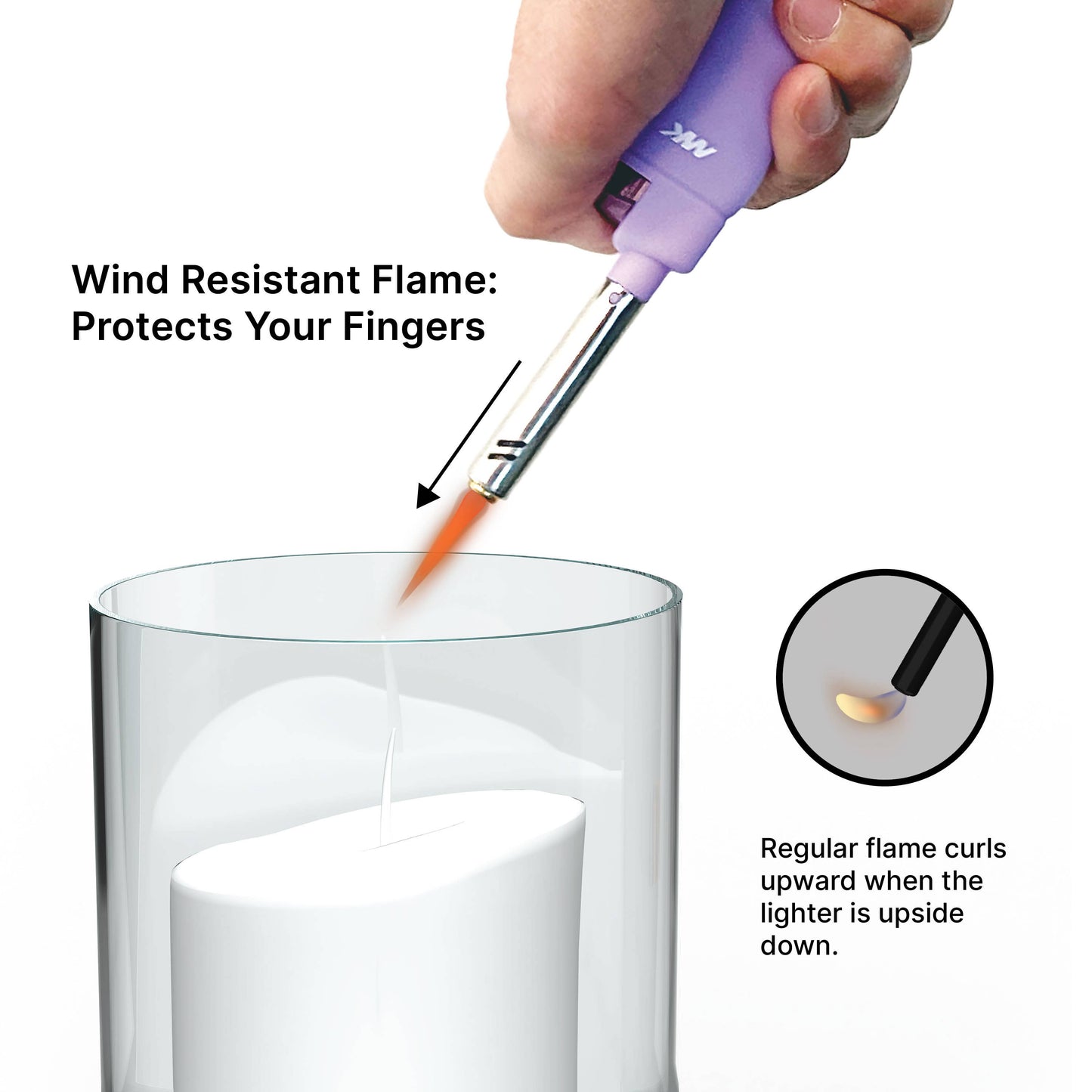 MK Lighter Range Series, H Set, Windproof Flame 50PC