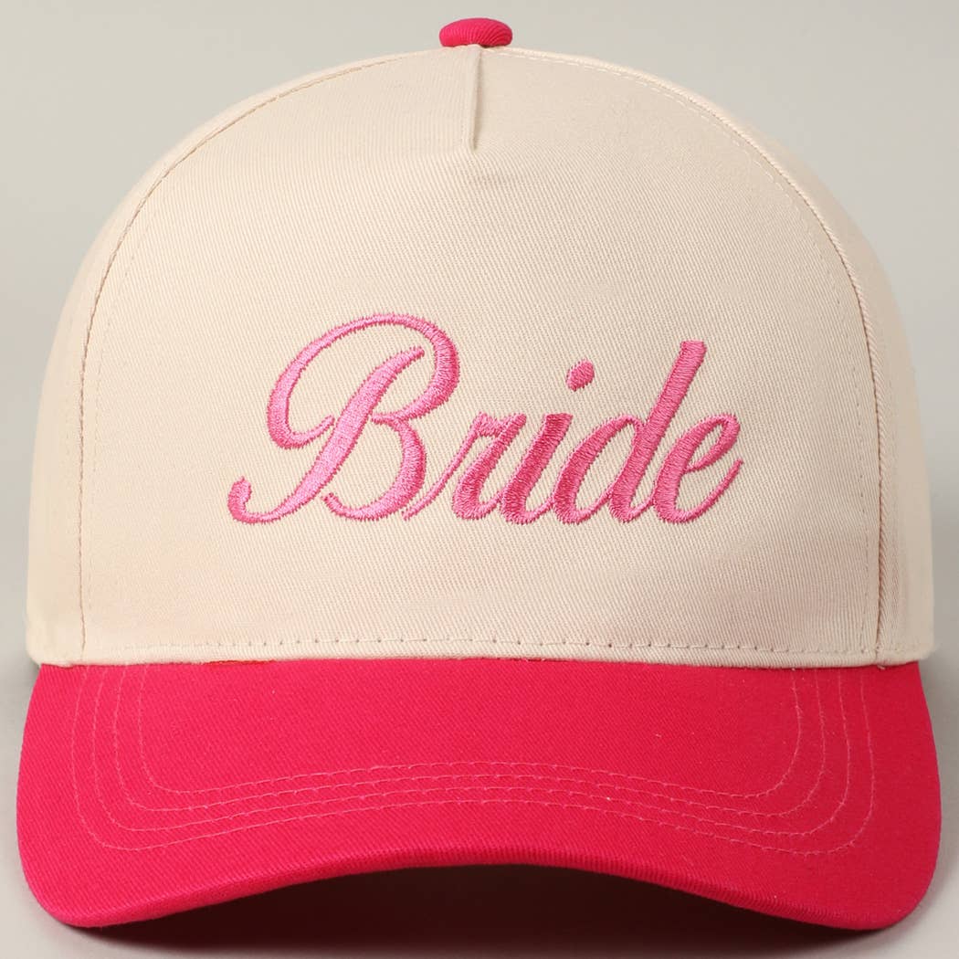 Bride Text Embroidery Two-Tone Trucker Hat
