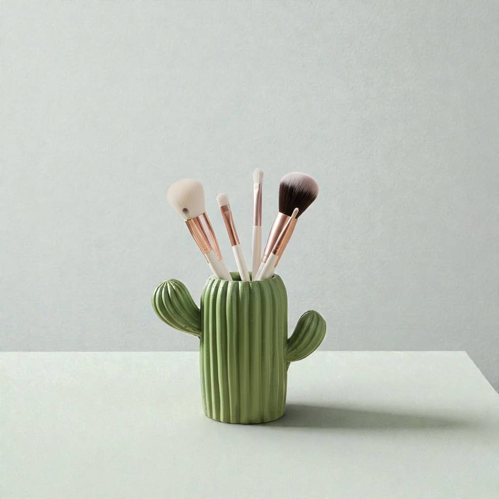 Concrete Western Cacti Planter Desk Organizer Home Decor