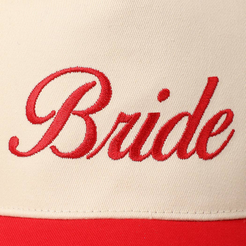 Bride Text Embroidery Two-Tone Trucker Hat