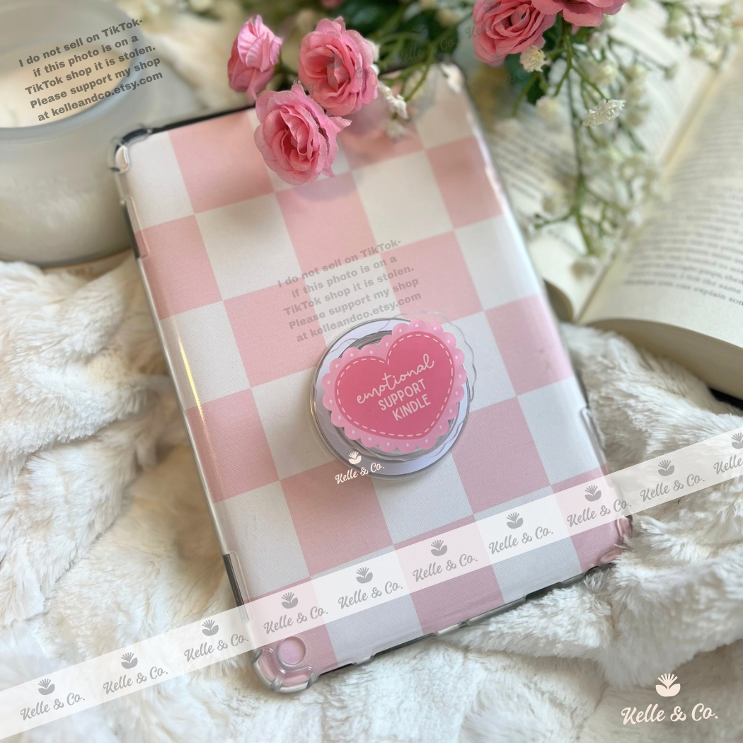 Emotional support kindle grip | coquette kindle