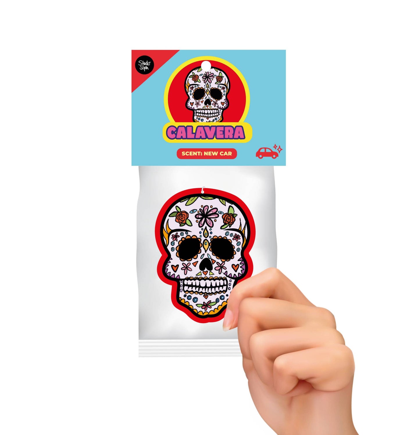 La Calavera Mexican Halloween Skull Air Freshener
