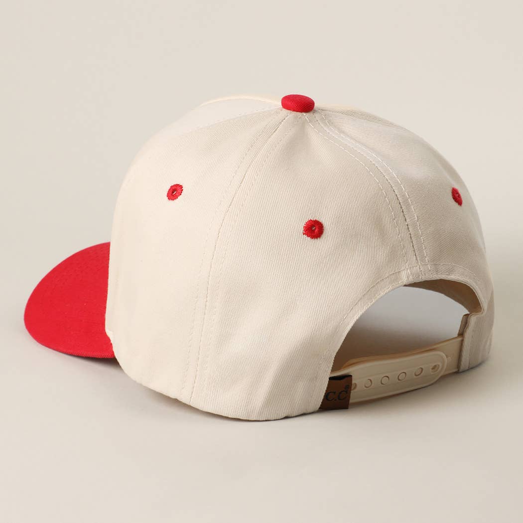 MOM FLOWER Embroidery Two-Tone Trucker Hat