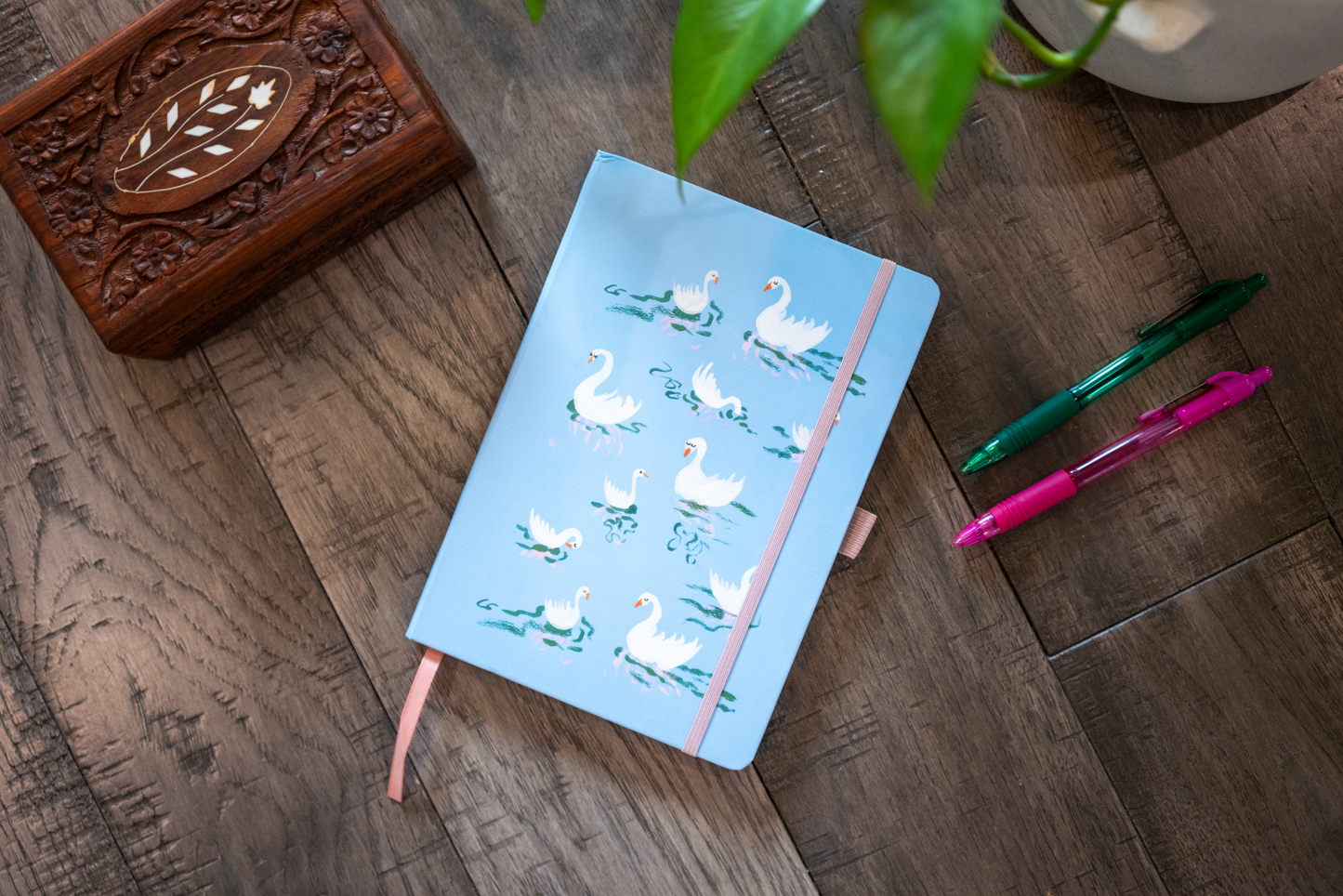 Swans Hardbound Layflat Notebook Journal HBLFE2604L