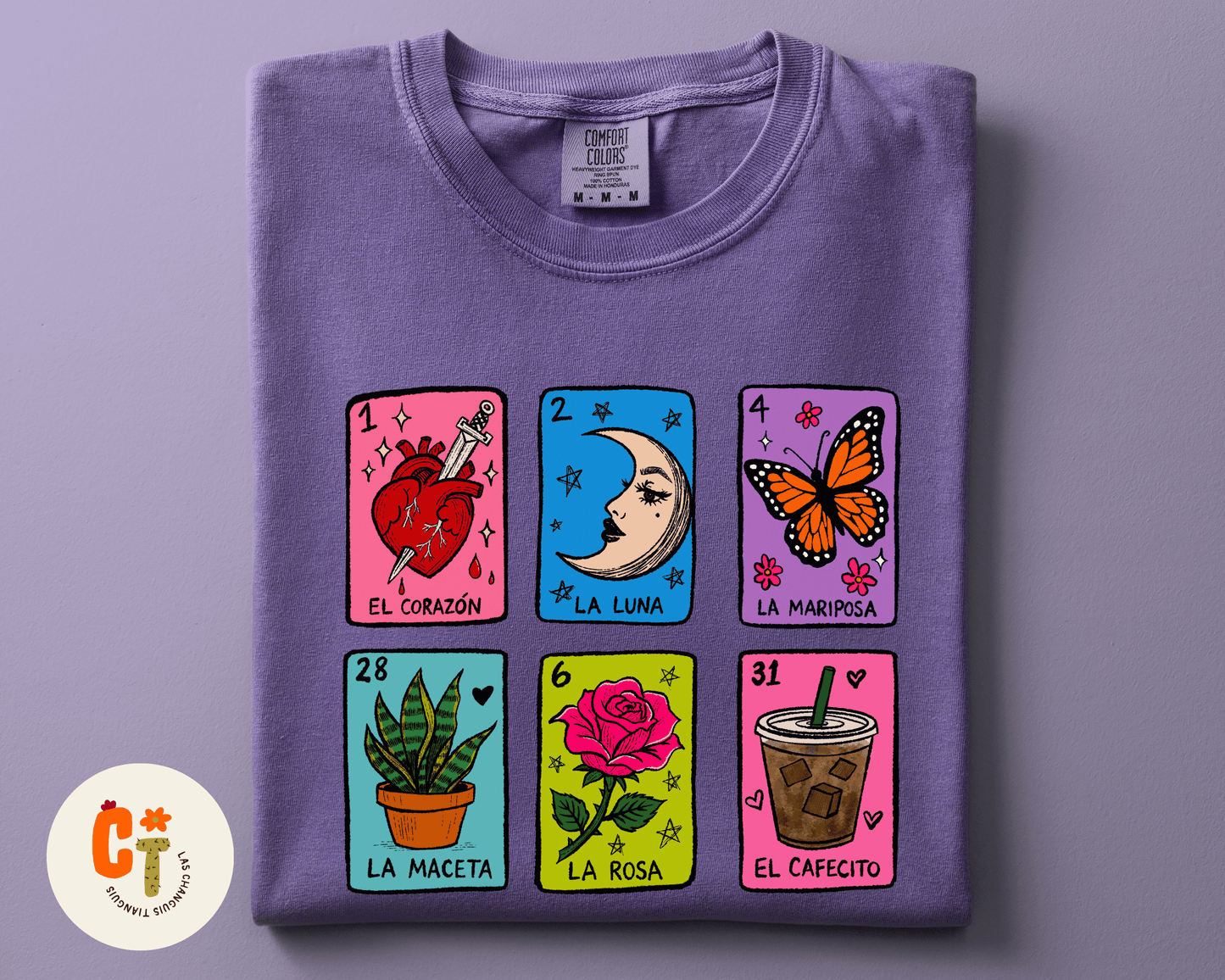 Lotería Remix Comfort Colors Tee  Espresso 2XL