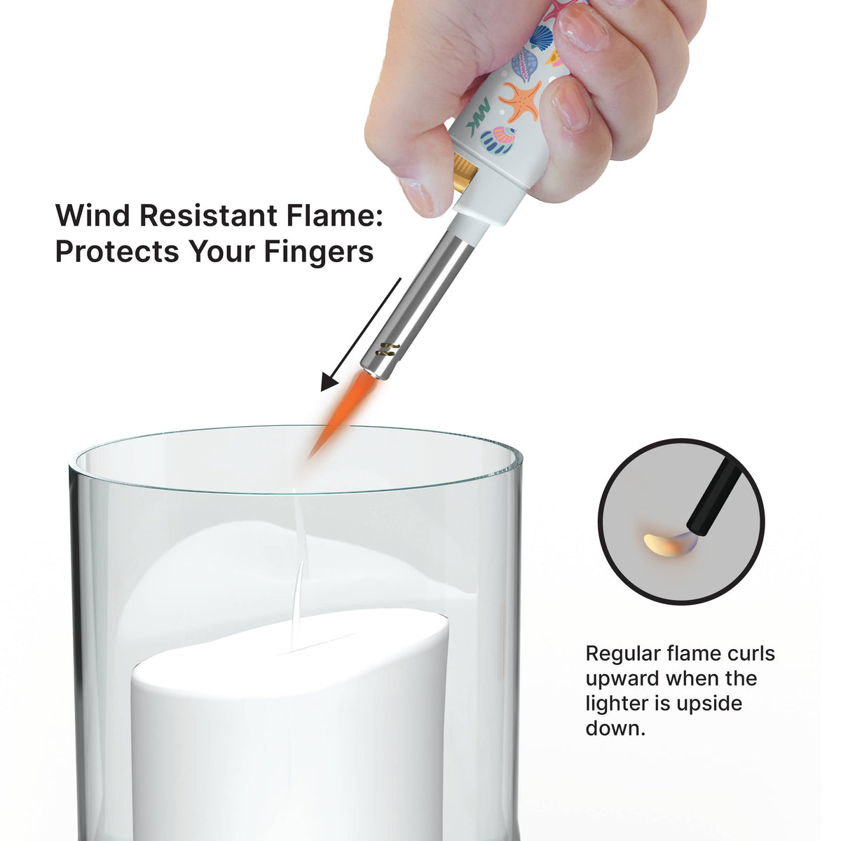 MK Lighter Range Series, Seasons Set, Windproof Flame