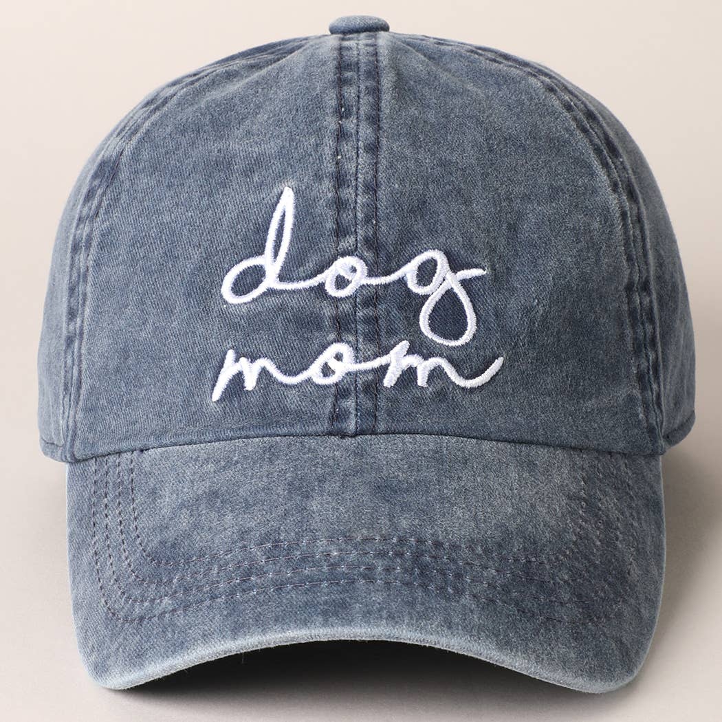 Dog Mom Lettering Embroidery Baseball Cap
