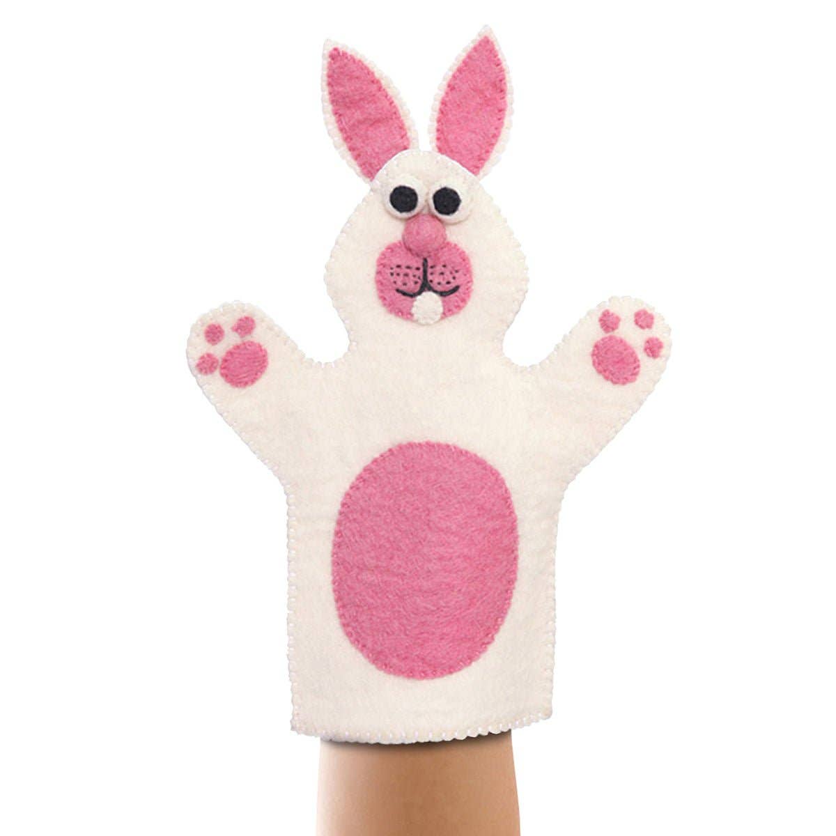 White Bunny Design Hand Puppets