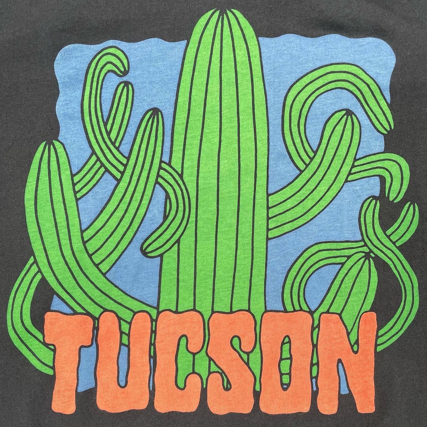 Tucson Saguaro Black T-Shirt: 2XL