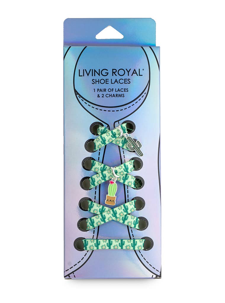 Shoelaces w/ Charms Set - Western Cactus