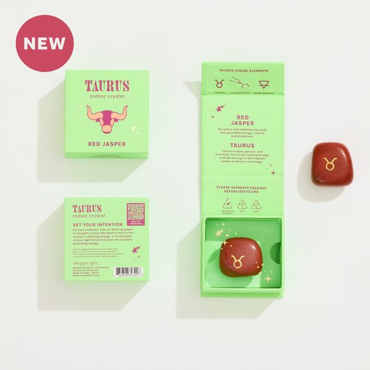 Taurus Boxed Zodiac Crystal – Red Jasper