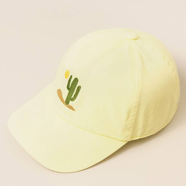 Yellow Cactus Dad Cap