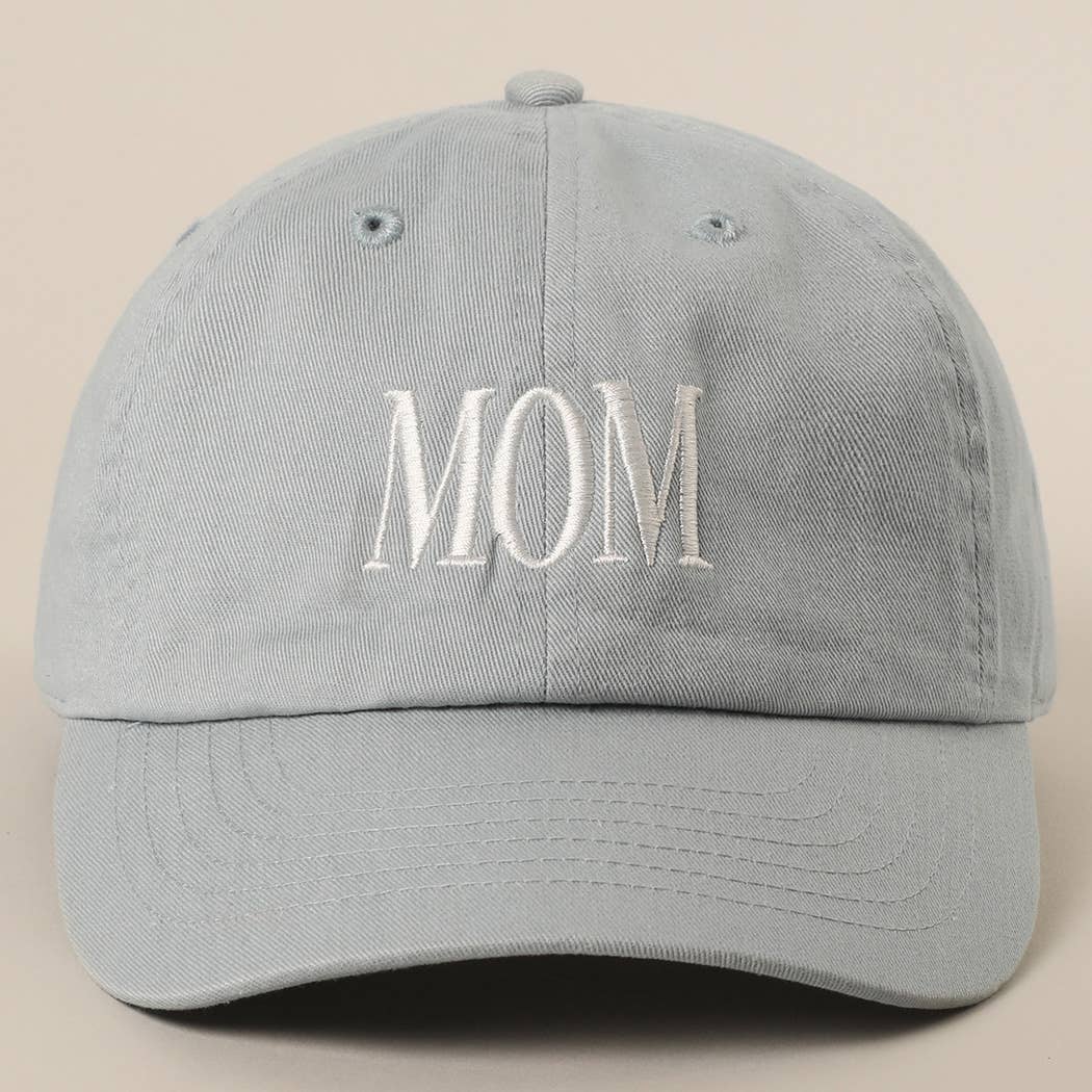 MOM Lettering Embroidery Baseball Cap