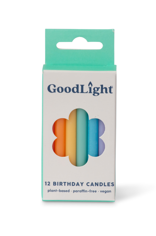 Vegan Birthday Candles | 12-Count Box: Pastel