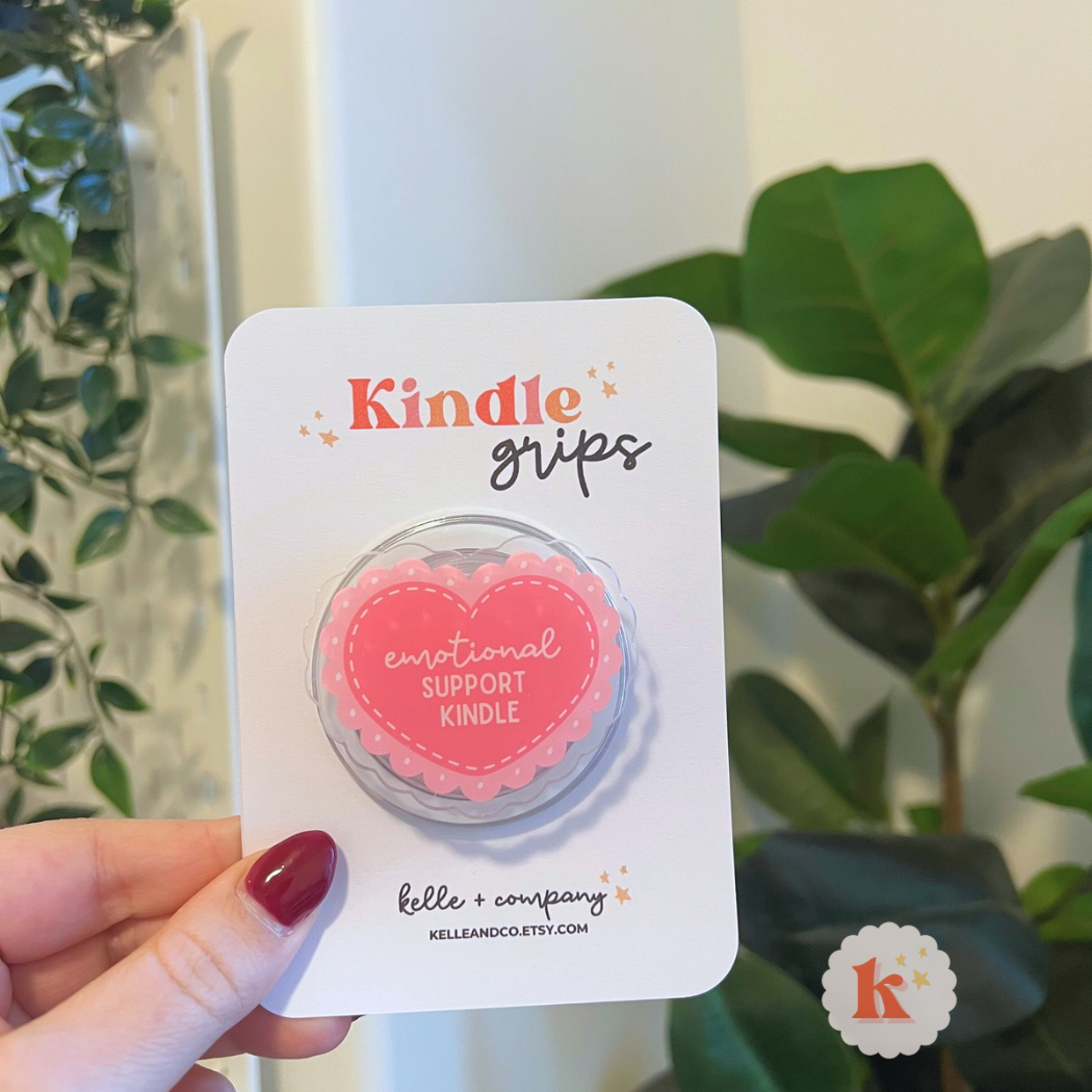 Emotional support kindle grip | coquette kindle