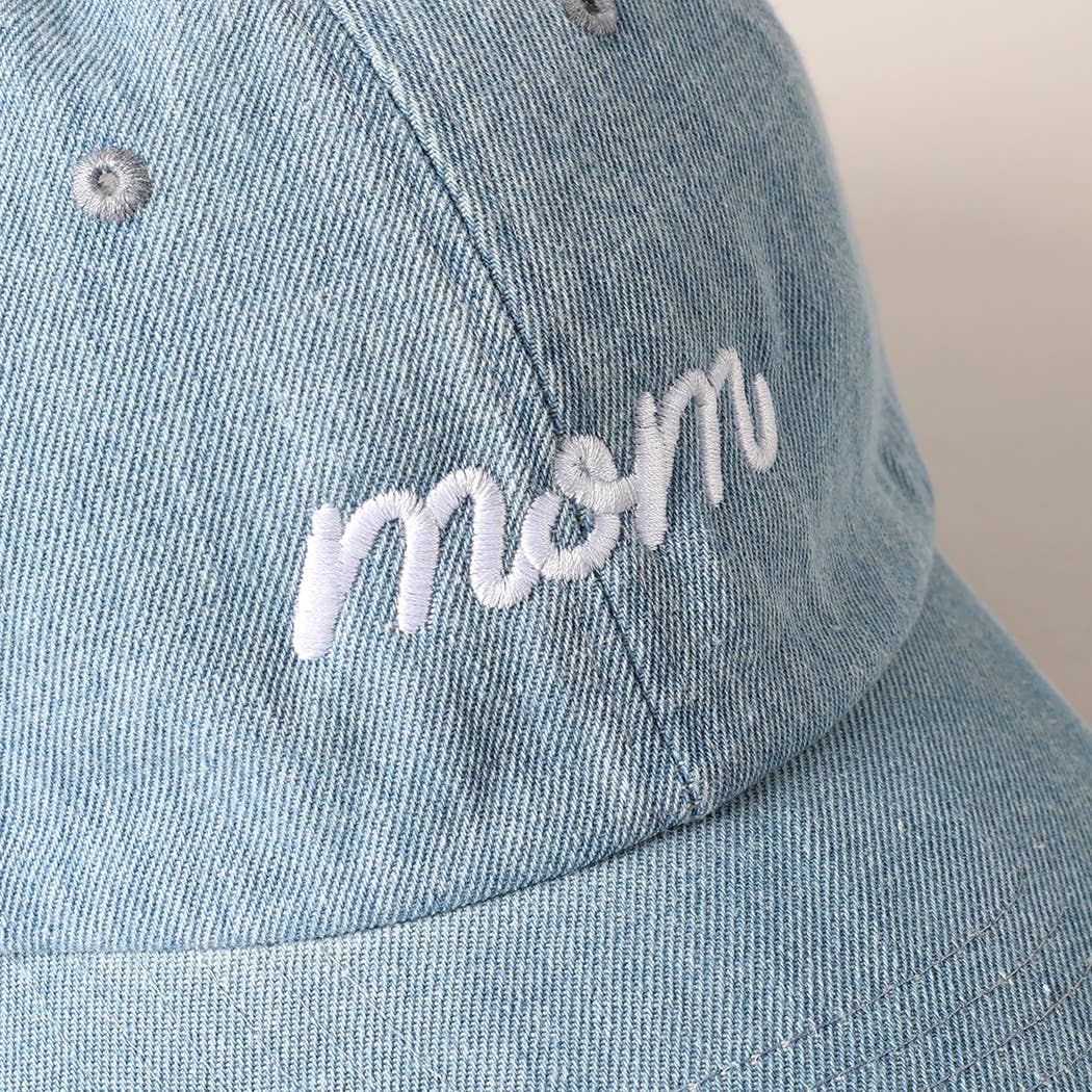 Mom Text Embroidery Match with Dad Mini Caps