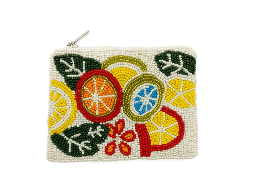 Mixed Oranges Themed Fully Coin Purse