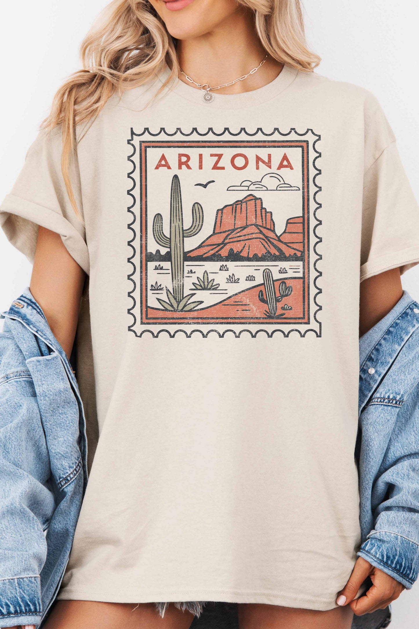 STAMP OVERSIZED TEE: IVORY / S/M