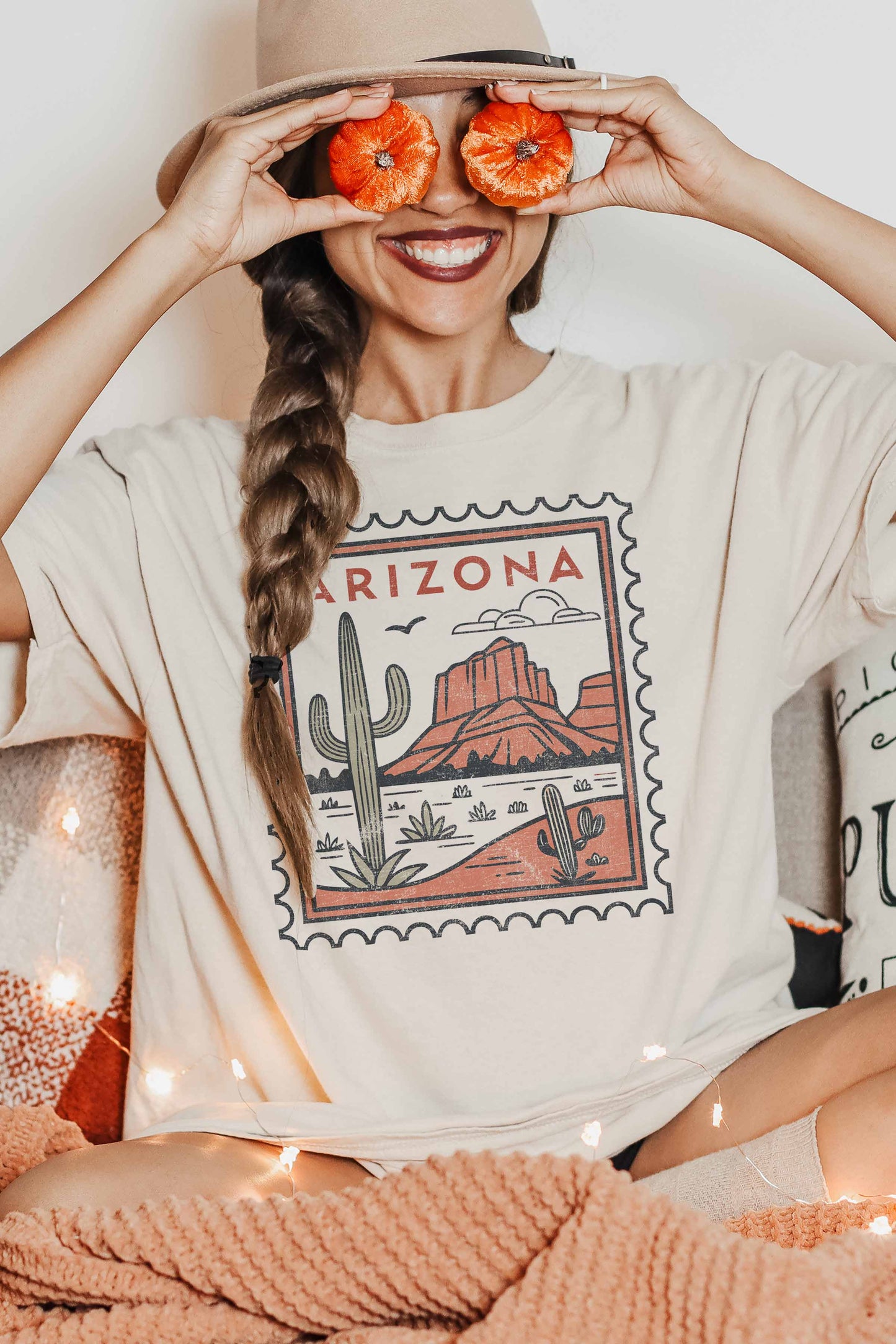 STAMP OVERSIZED TEE: IVORY / S/M